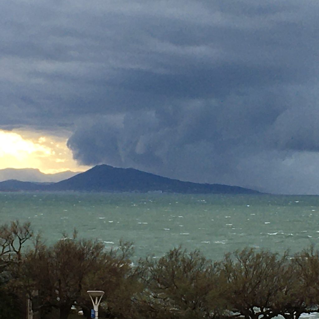 Vues sur la Côte des Basques avec l'arrivée de la tempête Fabien le samedi 21 décembre 2019